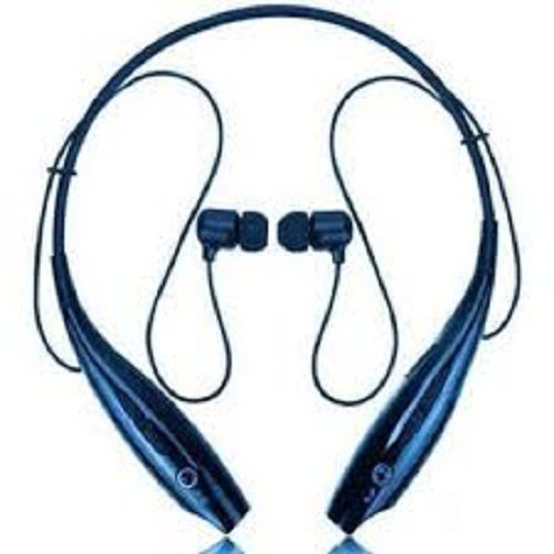 Blue Magnetic Bluetooth Headset Earphone Made With Plastic And Rubber