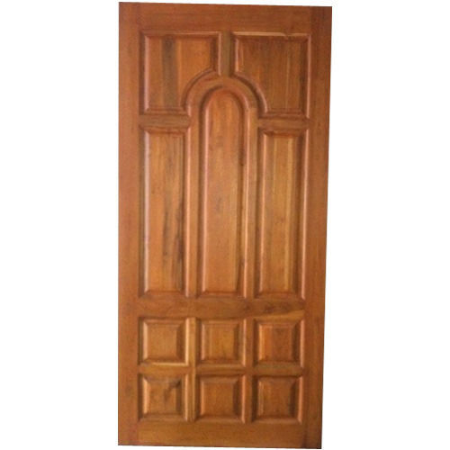 Brown Color Solid Panel Teak Door For Interior And Exterior Uses