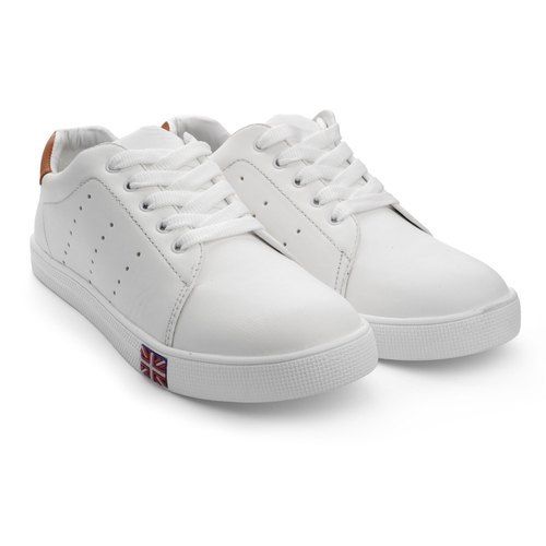 Cool and Comfortable Rexine Party and Daily Wear White Girls Casual Shoes