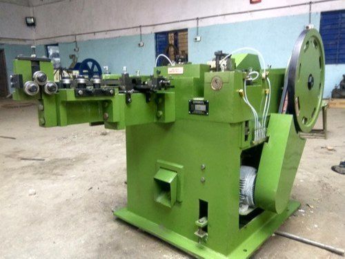 Green Fully Automatic And Rust Resistant Nail Making Machine 