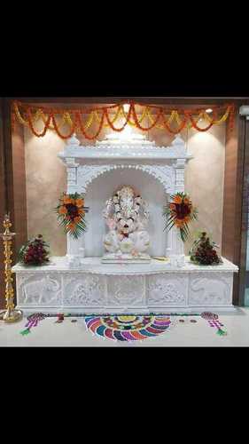 Highly Durable Fine Finish White Color Marble Temple