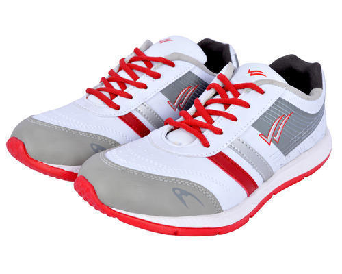 Summer Light Weight And Flexible Men Light Weight White Red Sports Shoes For Running Purpose