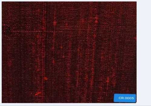 Plain Machine And Hand Washable Maroon Poly Silk Shirting Fabric For Shirting