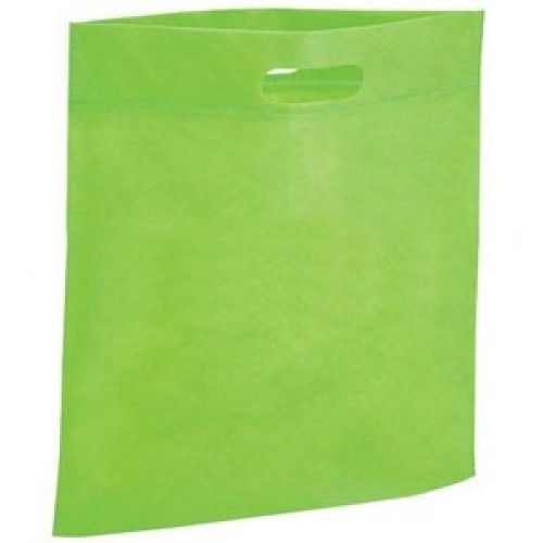  उच्च भार वहन क्षमता वाले सादे हरे रंग के गैर बुने हुए डी कट बैग 