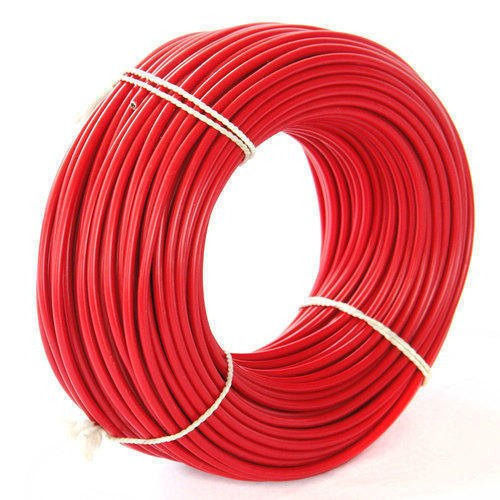 Red Color Pvc And Copper High Insulation Wire With 90 Meter Length