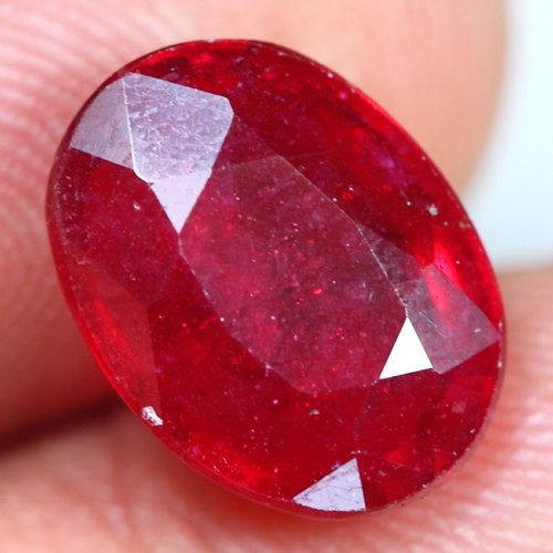 Red Oval Ruby Natural Gemstone For Jewelry Making