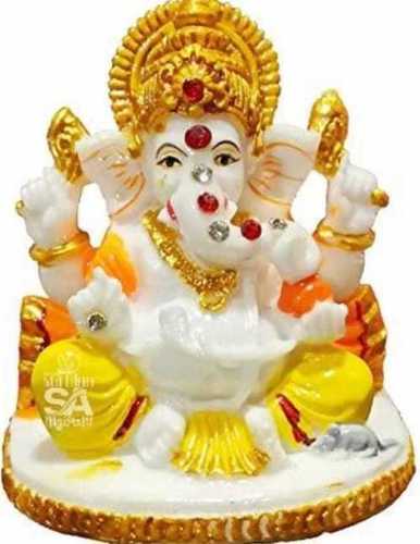 Reliable Resin Ganpati Idol Of Fibre For Gifting Purpose And Good Luck, For Car Dashboard Height: 7  Centimeter (Cm)