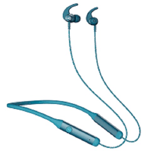 Sky Blue Color Bluetooth Headset Earphone Made With Plastic And