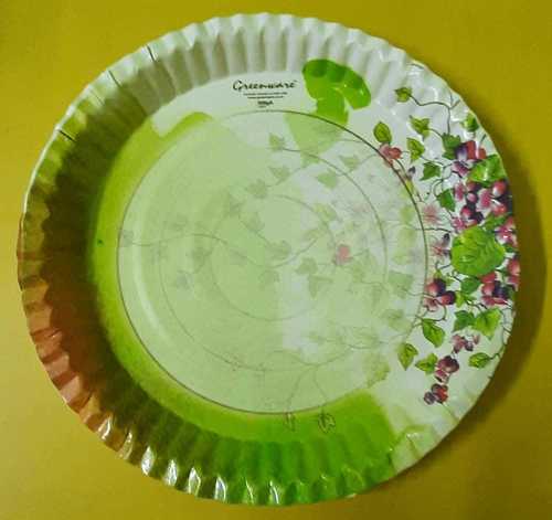 12 inch Mixed Green Disposable Plate