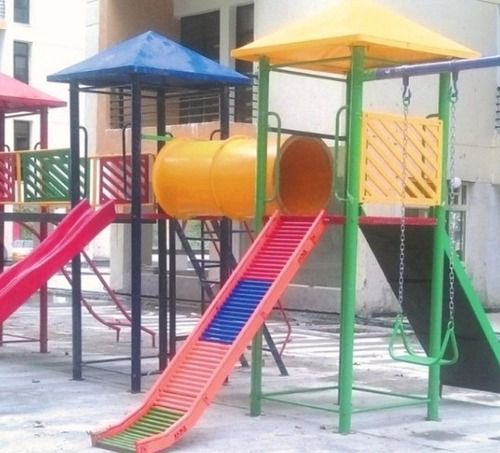 Multicolor Heavy-duty Iron And Pvc Playground Platform Slide, Age Group: 5-10 Years