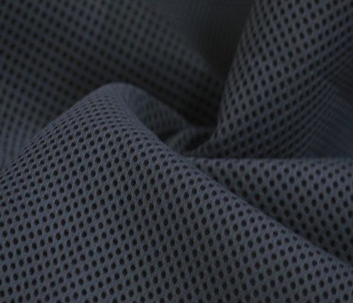 Washable Plain Grey Color Air Mesh Fabric, Width 58-60 For Garment Industry