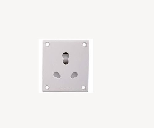 Pvc 6Amp, 12 Amp Modular 2M Polycarbonate Uro 2 Pin Socket In White Color