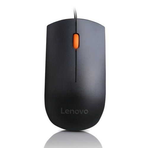 Clean And Streamlined Design Black Color Lenovo 300 Usb Plastic Mouse