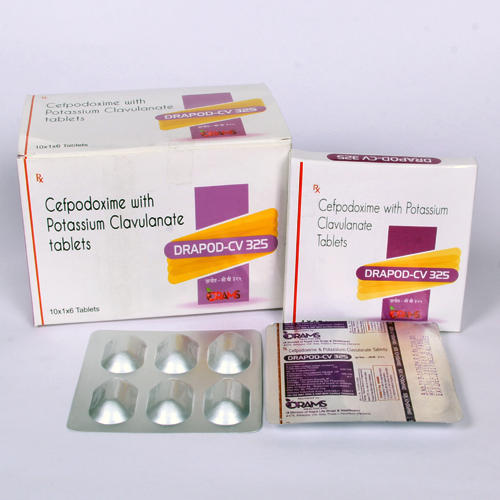  गले में खराश, बुखार और सिरदर्द के इलाज के लिए Drams Cefpodoxime Clavunate 325 मिलीग्राम की गोलियां 