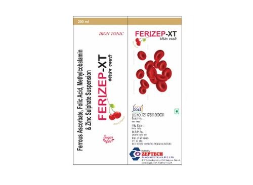 Ferrous Ascorbate Folic Acid, Methylcobalamin And Zinc Sulphate 200 Ml Ferizep-Xt Syrup, 