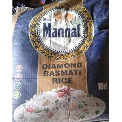 Common Meri Mannat White Diamond Basmati Rice 10 Kg With 12 Months Shelf Life