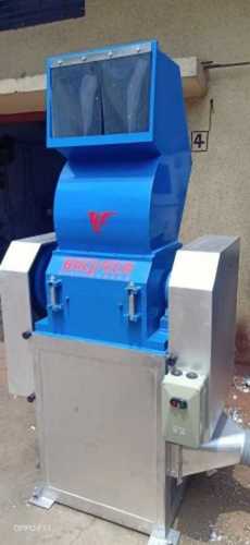 Metal Semi-Automatic Mild Steel Pet Bottle Crusher Machine In Blue And Silver Color