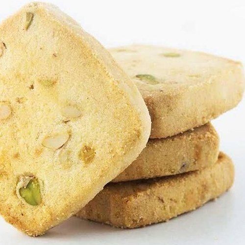 100% Pure and Natural Square Shaped Kesar Badam Pista Cookies