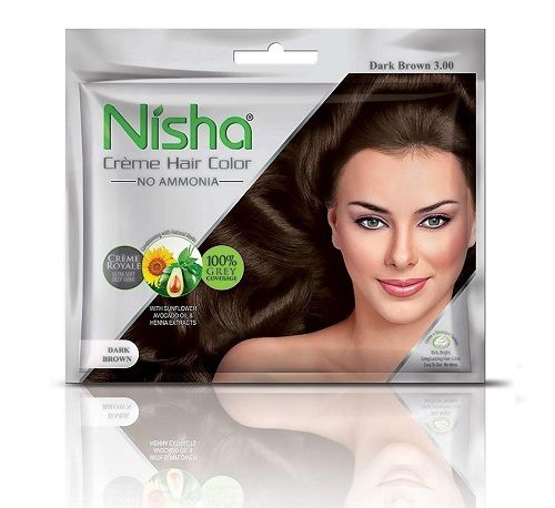 Deep Conditioning For Soft And Shiny Hair No Ammonia Nisha Dark Brown Hair Cream Color Gender: Female