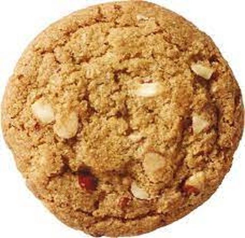 Delicious Taste Round Brown Color Whole Wheat Almond Cookies