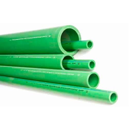 Green Hot And Cold Consumable Water Channeling Round Pprc Pipe For Water Utilization 