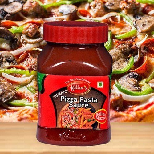 Red Color Pizza Pasta Sauce 300 gm Jar With Sweet And Salty, Spicy And 2 Months Shelf Lifeq