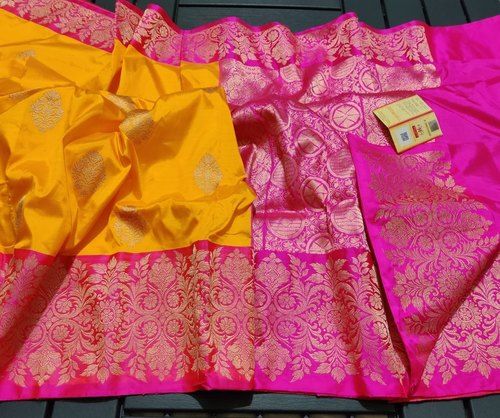 New Stylist Wedding Wear Mustard Yellow Saree in Silk|SARV156981