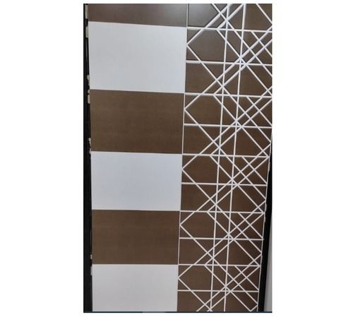 Brown And White Matt Finish Surface Ceramic Designer Tiles, Thickness 5mm, Length 12x18 Inch