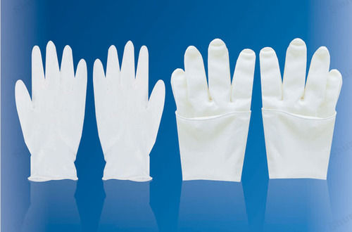 Disposable White Synthetic Powder Free Latex Hand Gloves For Hospitals
