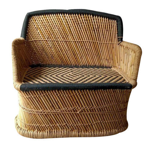 Craferia Export Handcrafted Indoor/Outdoor Mudha Bamboo Two Seater Chair (Large Size)