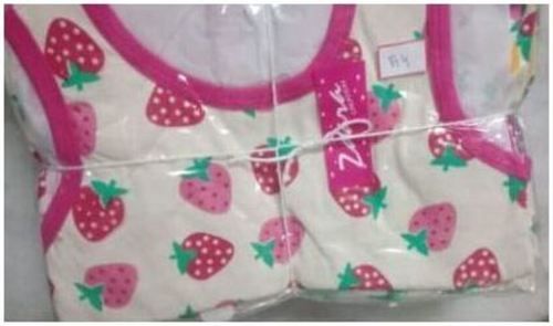 Pink And White Color Strawberry Print Baby Girl Comfortable Skirt Attached Dress Age Group: 0-3 Years