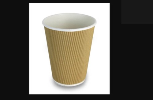  Brown Ripple Printed Disposable Paper Cup For Coffee, Tea, Party, Event Size: Small Size