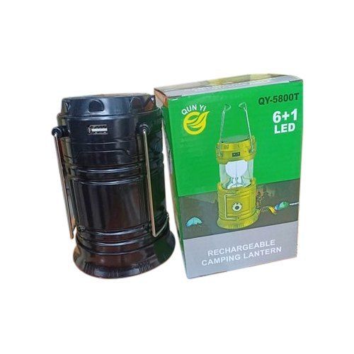 Black Aluminium Rechargeable Camping Lantern Used In Camping And Other Outdoor Activities