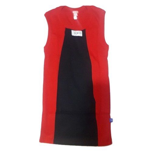 Comfortable And Breathable Red & Black Sleeveless Mens Sportswear Cotton Vest