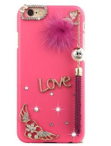 High Design Stylish And Sleek Durable Love Pink Plastic Mobile Covers For Women - Silicone Material Set of 3 Covers in Pink and Vibrant Colors