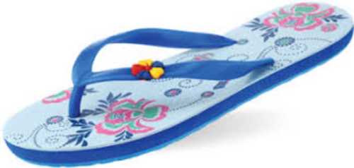 Ladies Hawai Chappal - Color: Blue And White