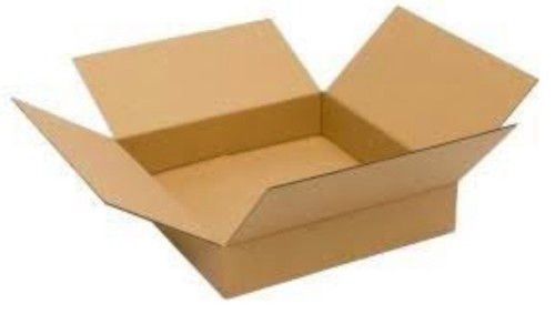 Glossy Lamination Plain Pattern Brown Color Corrugated Box