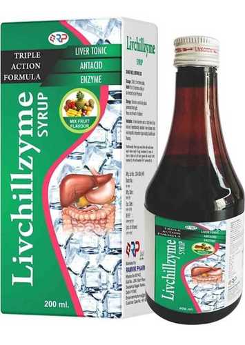 Ramvik Livchillzyme Syrup (Liver Tonic, Antacid, Enzyme) Mix Fruit