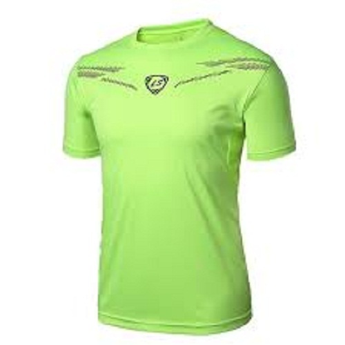 Men's Sports T-Shirt - Lightweight Polyester Medium Size Light Green | Antimicrobial Sweat-Wicking Superior Mobility Double-Stitched Borders