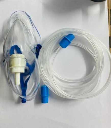 Transparent Adjustable Elastic Head Loop Oxygen Mask Used In Hospital