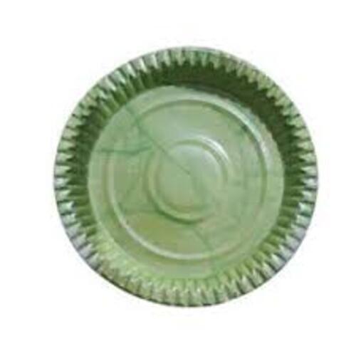 100% Biodegradable Green Round Shape Disposable Paper Plate For Event And Party