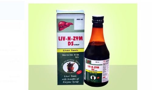 200Ml Liv-en-Zim Ds सिरप, लिवर टॉनिक, यह एंजाइम सामान्य दवाओं के लाभों के साथ लिवर विकार में सुधार करता है 