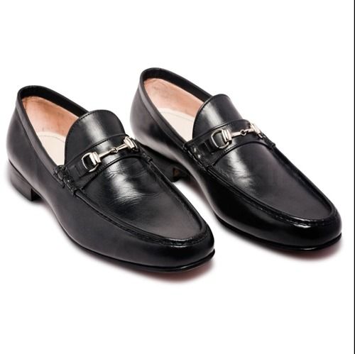 Summer Black Color Formal Wear Leather Loafer Shoes For Mens With Comfortable And Pu Insole