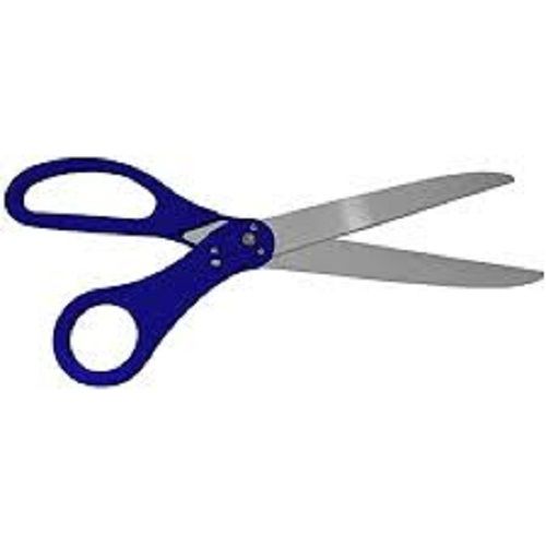 Corrosion Resistant Stainless Steel Blue And Silver Color Right Handed Cutting Scissors