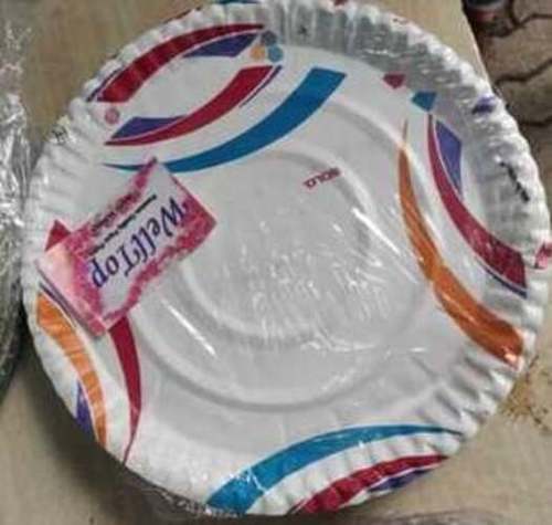 Easy To Carry Eco Friendly Round Printed Disposable Paper Plate For Everyday Meals Parties And Picnics