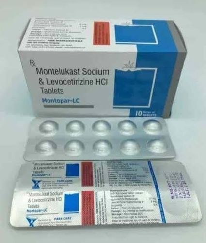 Montopar-Lc Montelukast Sodium And Levocetirizine Hcl Tablets 1x10, Used For Sneezing And Runny Nose