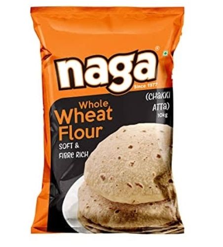 Naga Whole Wheat Flour Chakki Atta With Soft And Fibre Rice And 12 Months Shelf Life Carbohydrate: 25 Grams (G)