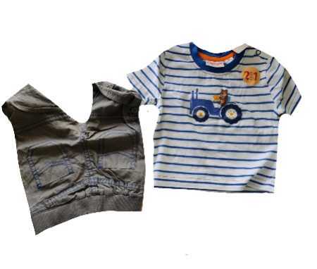 New Born Baby/ Infant Export Surplus Hosiery Cotton T-Shirt Short Set for 0 to 2 Years