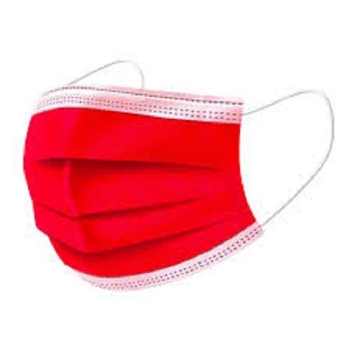 Non Woven Breathable And Disposable Red Color Face Mask With Earloop