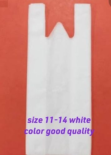 Plain White Non Woven W Cut Bags For Grocery With Dimension 11*14 Inch